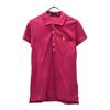 THE SKINNY POLO Logo Embroidery Short Sleeve Fawn Polo Shirt Women Used