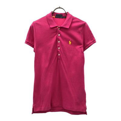 THE SKINNY POLO Вышивка логотипа Короткий рукав Палевый цвет Женская футболка поло Б/У