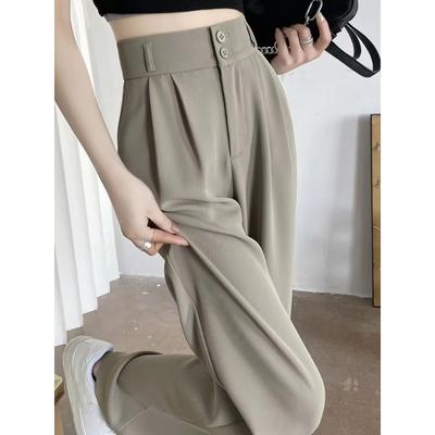 Маленькие повседневные брюки-костюм для женщин на лето, эластичная талия, драпирующиеся, 80% профессиональные брюки-сигареты, зауженные прямые брюки