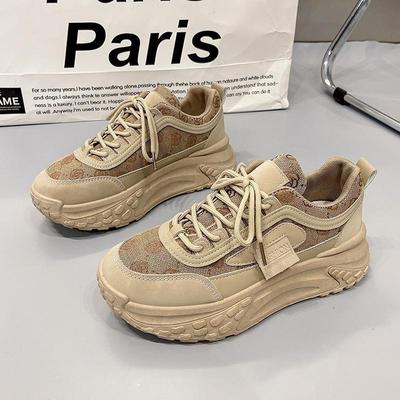 Папины кроссовки женские новые с цветочной вышивкой универсальные легкие повседневные туфли на платформе повседневные на мягкой подошве спортивные туфли