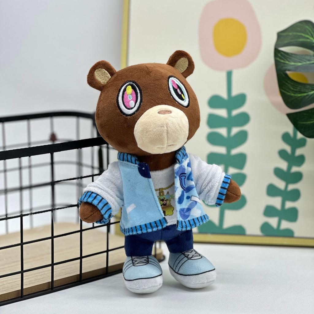 Kawaii Kanye Dropout Bear, плюшевый мишка, плюшевые игрушки Kanye West, выпускной, мягкие, домашний декор, куклы для детей, подарок на день рождения