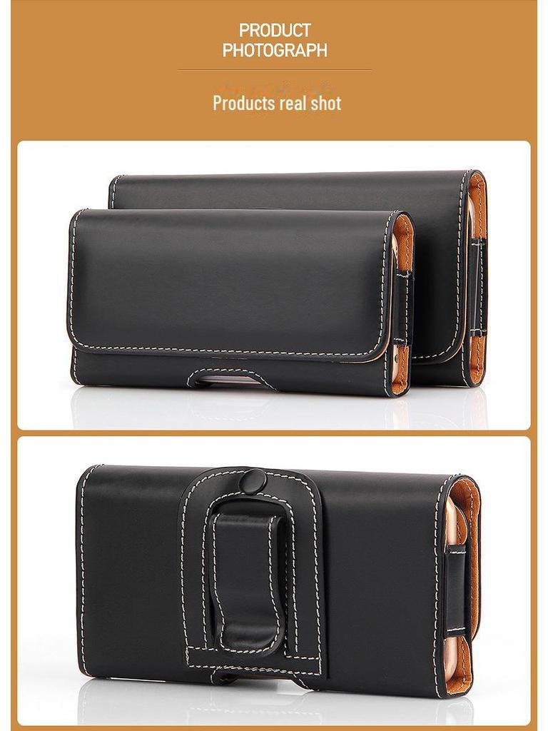 Кожаная поясная сумка для iPhone 13 Pro Max - Доступен чехол в виде ремня