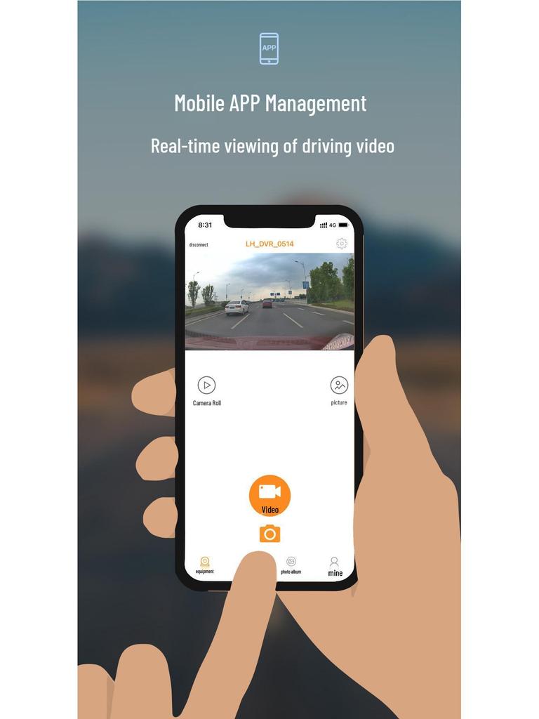 WiFi HD Night Vision Dash Cam with Mobile Linking & USB, 24/7 Parking Monitoring, Hidden Design.