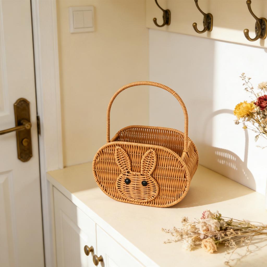 This Plastic Rattan Suitcase Is Perfect For Picnics, Easter, Organizing, And Other Occasions.