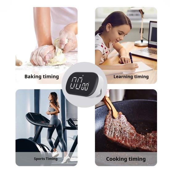 Цифровой таймер, большой, простой в настройке, светодиодный дисплей, универсальный магнитный таймер для чтения для задач, работы, учебы, кухни, приготовления пищи