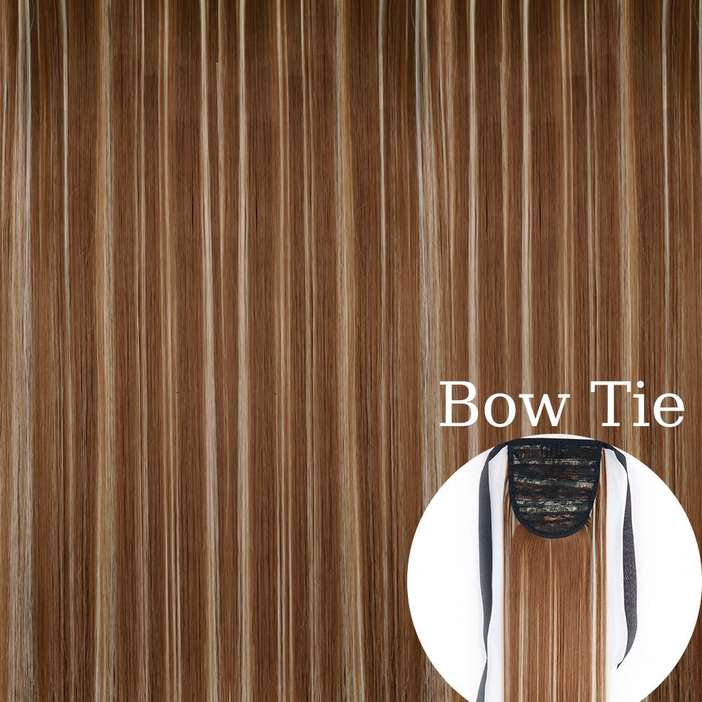 MERISIHAIR 22 34 дюйма синтетические прямые волосы для наращивания хвоста натуральный галстук-бабочка шиньон конский хвост наращивание волос для женщин