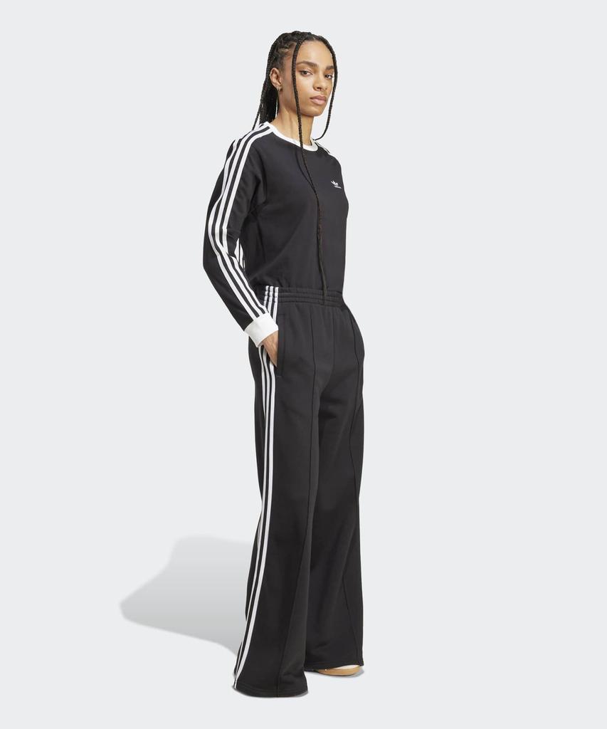 adidas Широкие спортивные штаны с тремя полосками - Черные:Белый / Jv7473