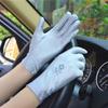 1 pair Fashion Embroidered Thin Elastic Driving Gloves Summer Mitten Sun Protection Gloves Sunscreen Mittens