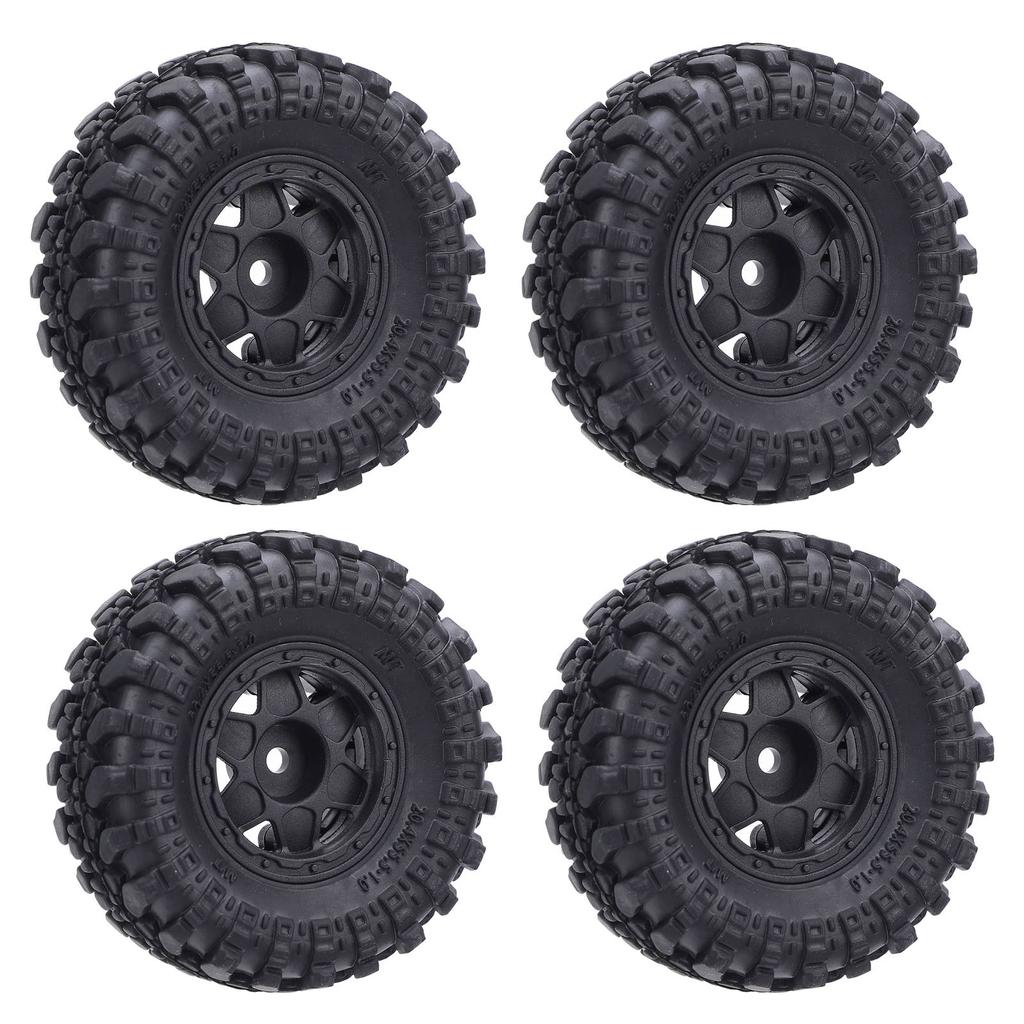 4PCS RC Truck Tires for AXIAL SCX24 1/24 Plastic RC Truck Wheel Tire Parts for Replacement Upgrade
