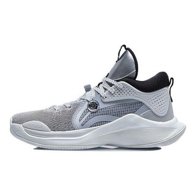 Кроссовки для баскетбола Li Ning Silencer CJ, удобные, универсальные, амортизирующие, нескользящие, износостойкие, средней высоты, мужские, серые ABPQ049-6