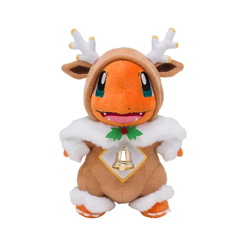 25cm Christmas Themed Sawsbuck Charmander Pikachu Plush Toy Doll Kids Gift