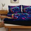 3Pc Colorful Spark Game Console Bed Sheet, 1 Fitted Sheet+2 Pillowcases, Digital Printing Technology, Available For All Seasons