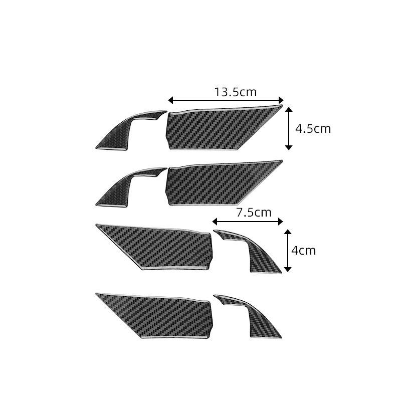 Углеродное волокно, внутренняя дверная чаша, ручка, накладка, наклейка, наклейки для Toyota RAV4 Corolla Camry Tundra, салон автомобиля