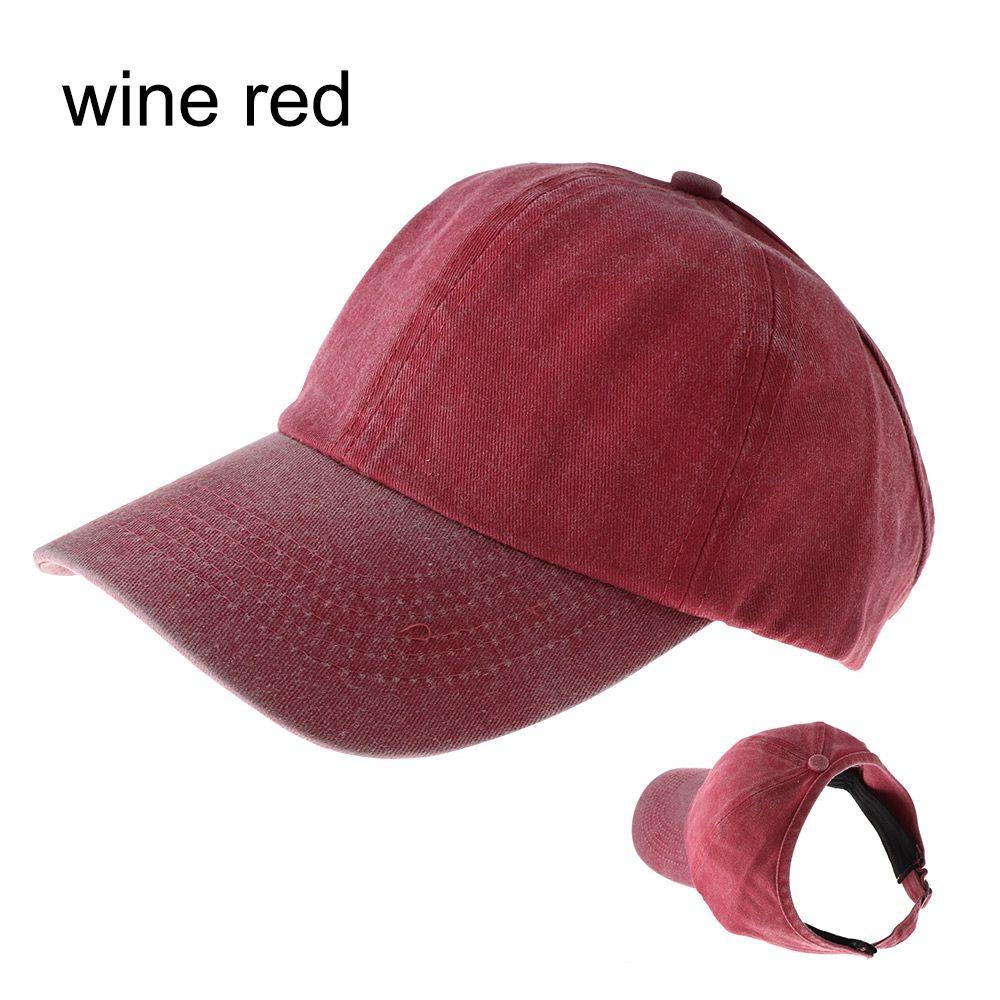Half-Empty Top Adjustable Messy Bun Ponytail Cap Women's Baseball Cap Hip Hop Caps Sun Visor Hat