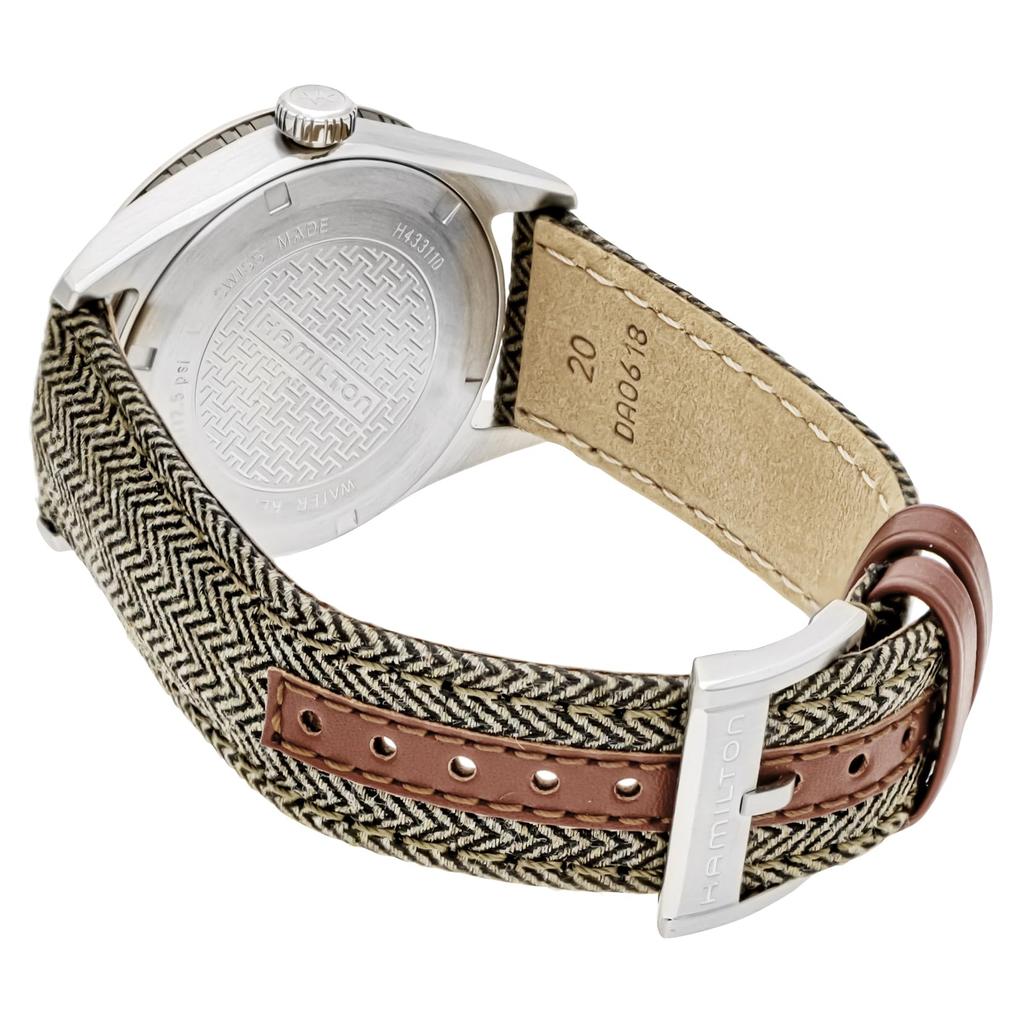 Часы Broadway Day Date Quartz Broadway Серебряный циферблат Нержавеющая сталь Сапфировое стекло Кварцевые водонепроницаемые 5 ATM 40MM Swiss Watch H43311985 Хаки