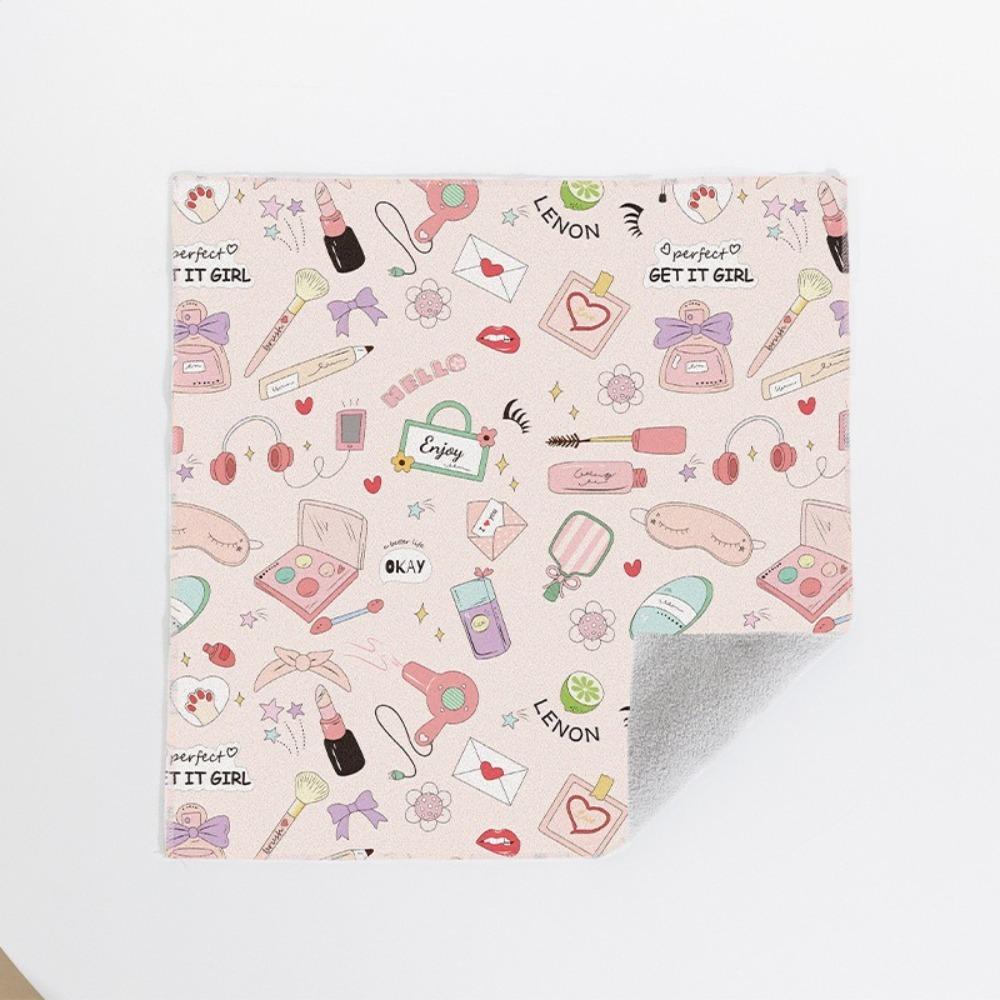 Reusable New Hundred Sticker Cloth Silent Square Protection Bag Camera Lens Organizer Cute Self-adhesive Laptop Bag
