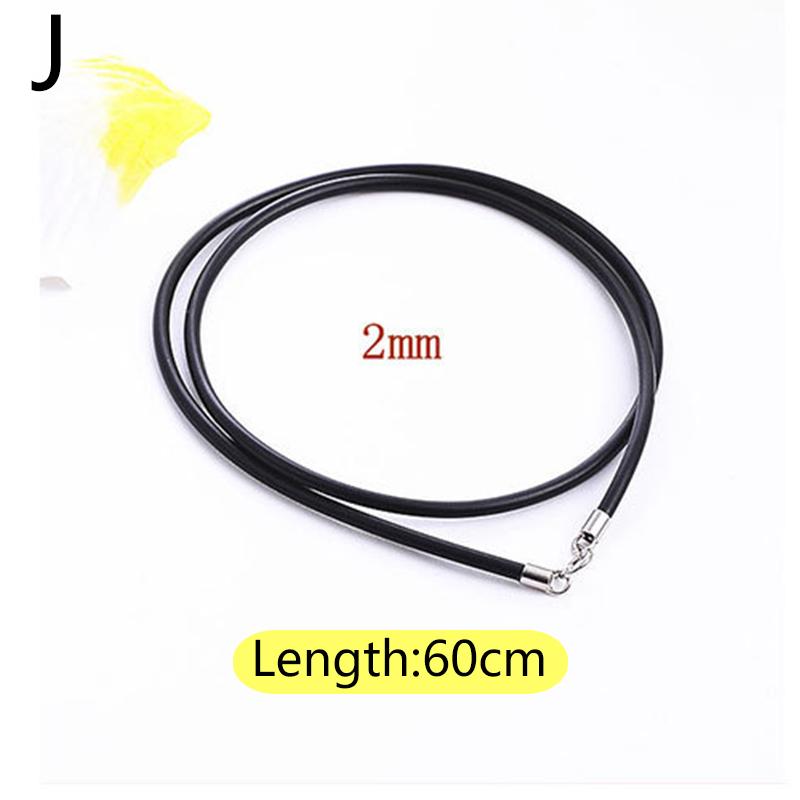 Черный резиновый кожаный веревочный колье/ожерелье с застежкой-лобстером, пряжкой, шнуром, DIY ювелирные аксессуары