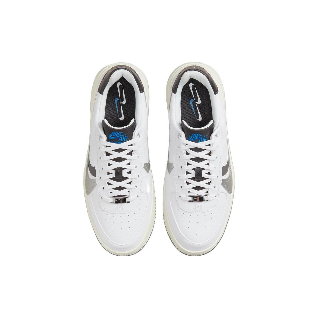 Nike Air Force 1 PLT.AF.ORM LV8 White Metallic Silver Women Sneakers Sail Black DX3199-100