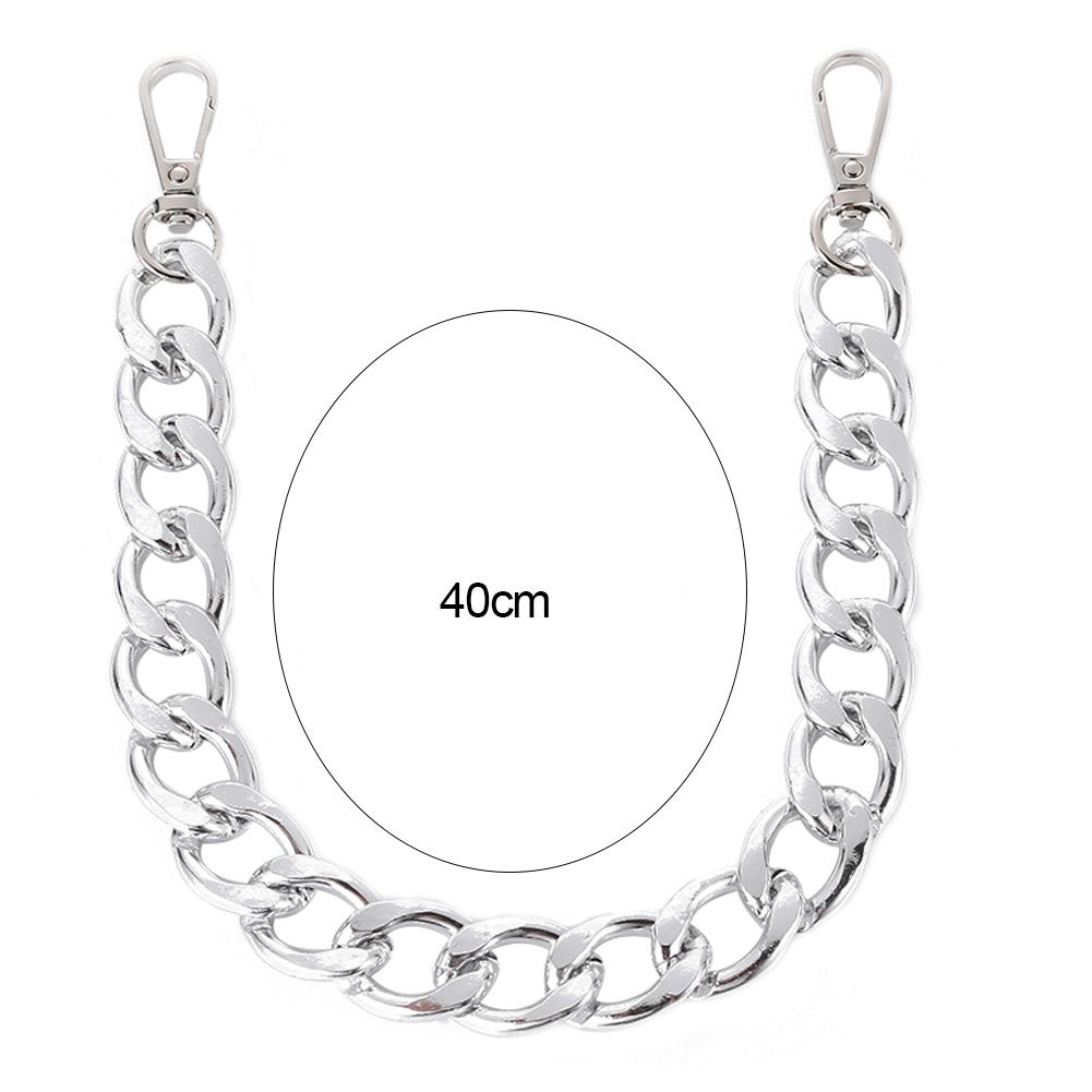 40 см панк-металлическая толстая цепочка для сумки через плечо с ручками для сумки своими руками (Серебряный) ?