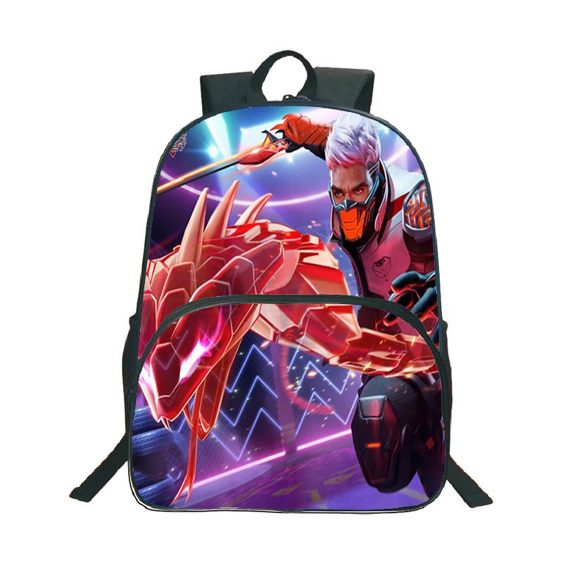 Shooting Game Free Fire 3D Print Backpack Boy Girl Casual Schoolbag Student Waterproof Knapsack Cartoon Pattern Backpacks