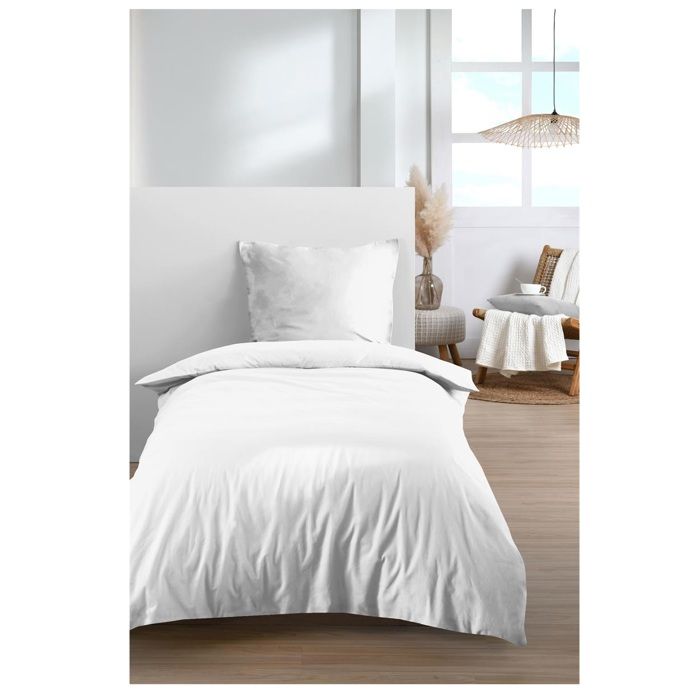 Parure de lit 140 x 200 cm Cocon blanc