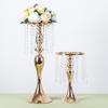 Подсвечник из золотистого кристалла, украшение для свадебного стола, центральные элементы, канделябр, подсвечник, ваза для цветов, домашний декор