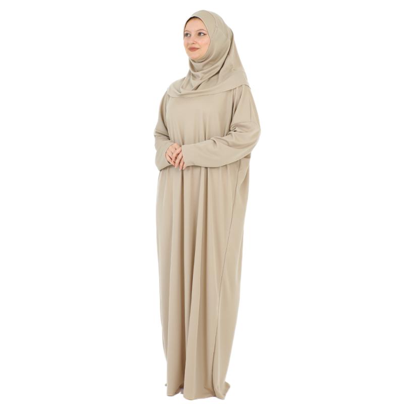 Women Prayer Clothes With Hijab Muslim Outfits Long Robe Abaya Turkish Islamic Dresses Dubai Kaftan With Rosary
