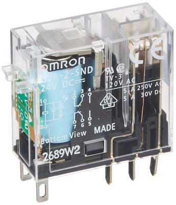 OMRON Миниатюрный силовой релейный терминал типа DC24 вставной G2R-2-SND