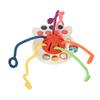Pull String Teething Toy Portable Colorful Fine Motor Skills Development Baby Sensory Toy for Home Travel Gift