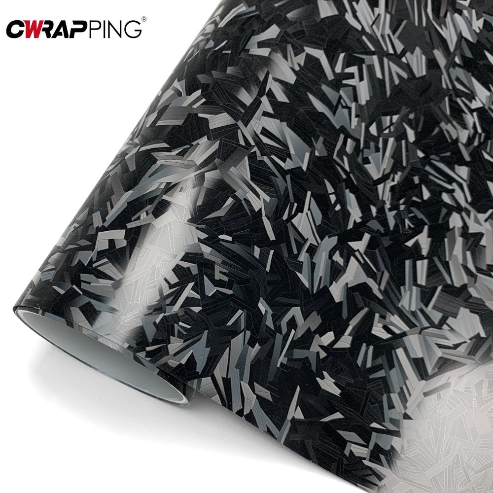 Матовый черный кованый карбон клейкая виниловая наклейка на мотоцикл, транспортное средство, на капот, оклейка, наклейки для автомобильных аксессуаров