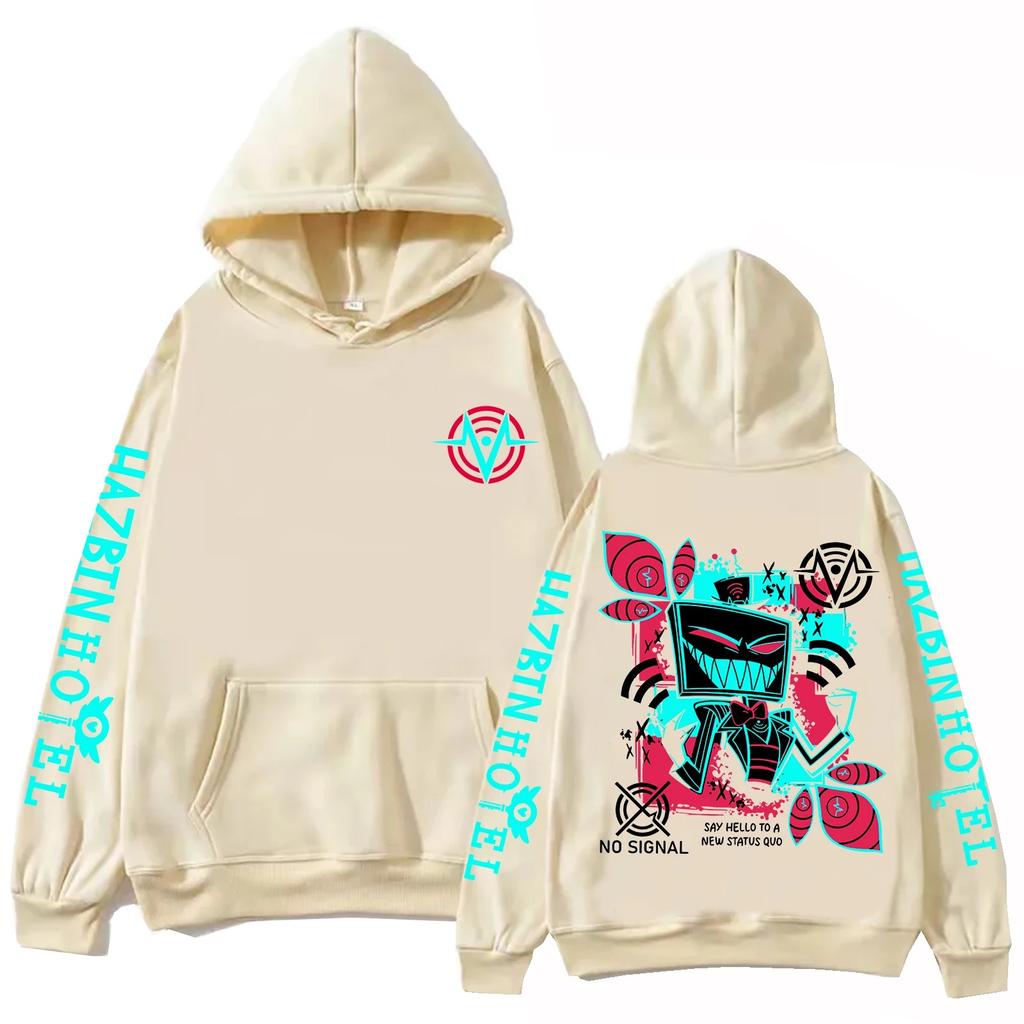 Hazbin Hotel Vox Print Hoodie Man Woman Harajuku Pullover Tops Sweatshirt