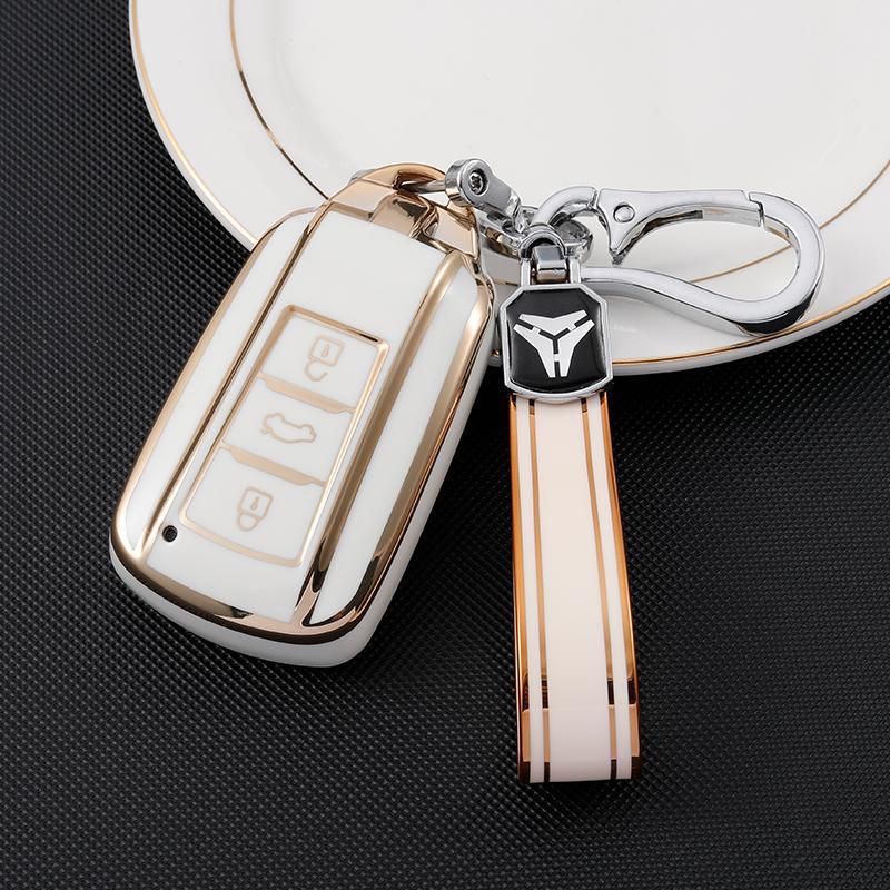 Premium Soft TPU Car Key Case Cover Shell for DongFeng AEOLUS FORTHING Fengon Key Rings Keychain Bag Factory Direct