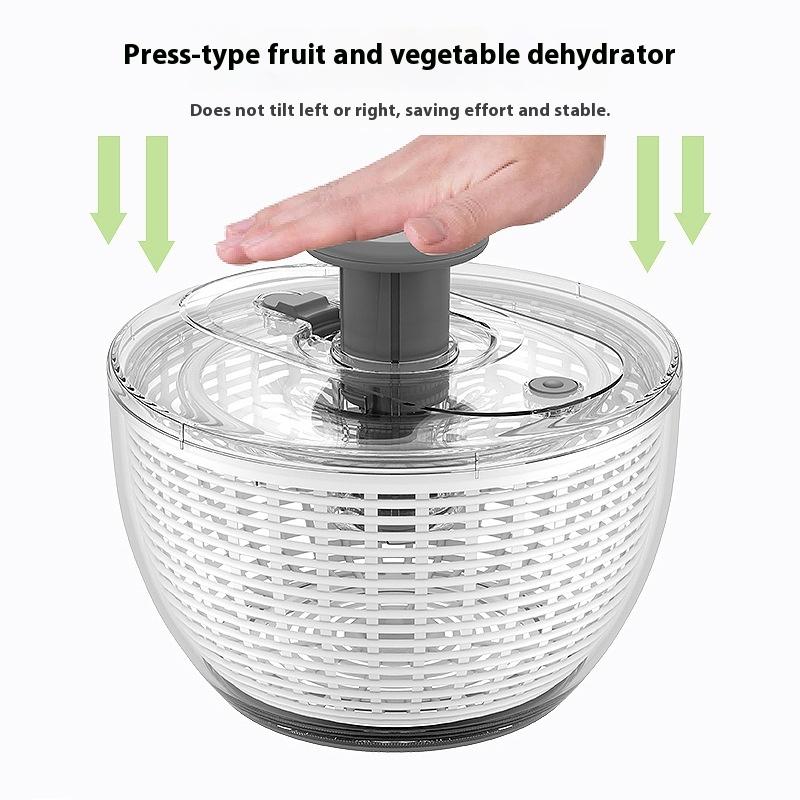 Press Fruit and Vegetable Dehydrator Multifunctional Vegetable Salad Fitness Meal Dryer Household Drain Basket