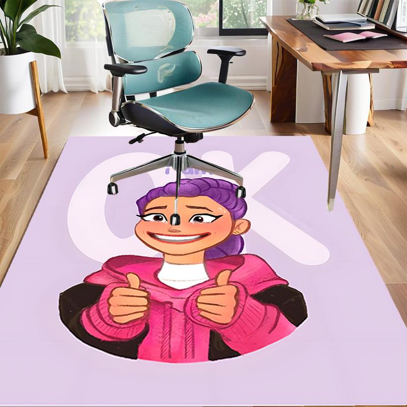 1pc KPop Demon Hunters RUMI1 Design Area Rug - Non-Slip, Soft & Cozy Floor Mat for Living Room, Bedroom, Office - Indoor/Outdoor Decorative Carpet