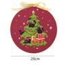 Embroidery Kit, Cross Stitch Kits For Beginners, DIY Needlepoint Kits With Stamped Christmas Pattern Fabric Hoop Needle Threads