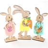 Wooden Table Centerpieces Bunny Gnomes Egg Family Desk Decoration New Spring Ornament