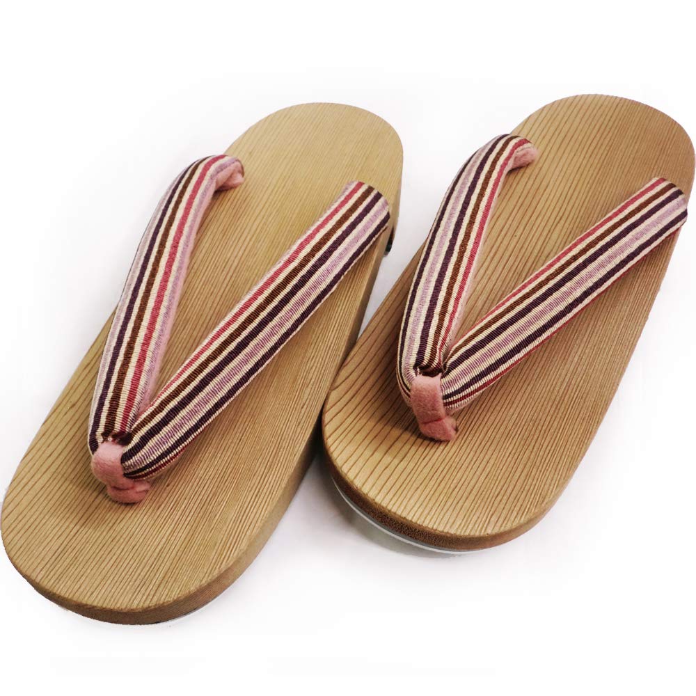 Kiso Nezuko Geta: Women's Geta (Elegant Striped Sandals) - A Traditional Craft Made in Japan, Carrying on 300 Years of Tradition
