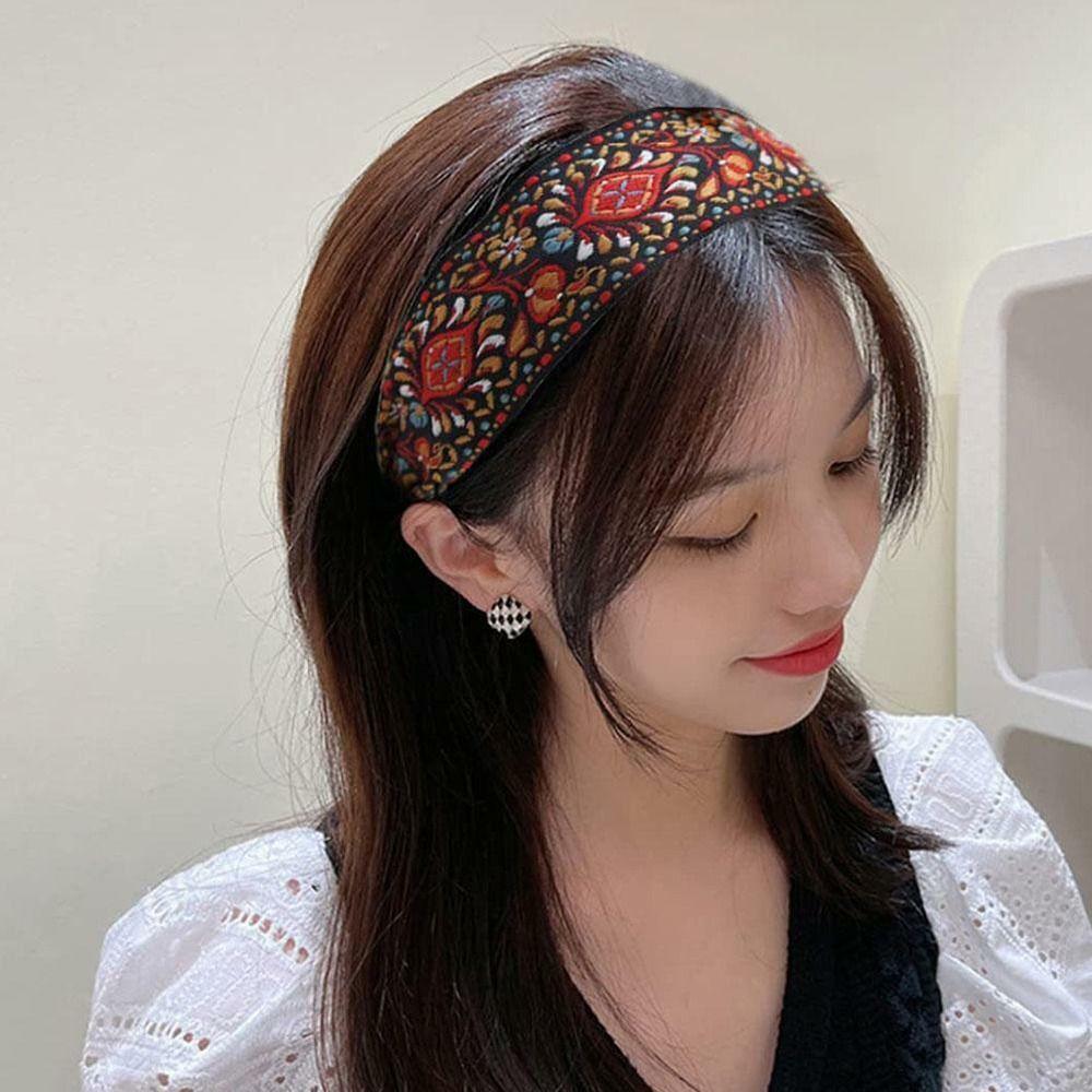 Женские богемные инструменты для укладки волос, вышитая лента, головной убор, повязки на голову, головные повязки, головные платки, обруч для волос