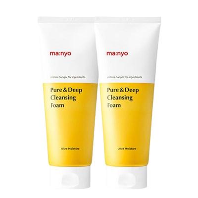 Manyo Factory Пенка для глубокого очищения кожи Pure & Deep Cleansing Foam Очищающая поры и нежная 160 мл x 2 шт. Набор