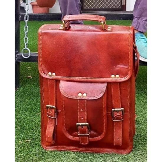 Сумка-мессенджер из натуральной кожи через плечо в деревенском стиле для мужчин