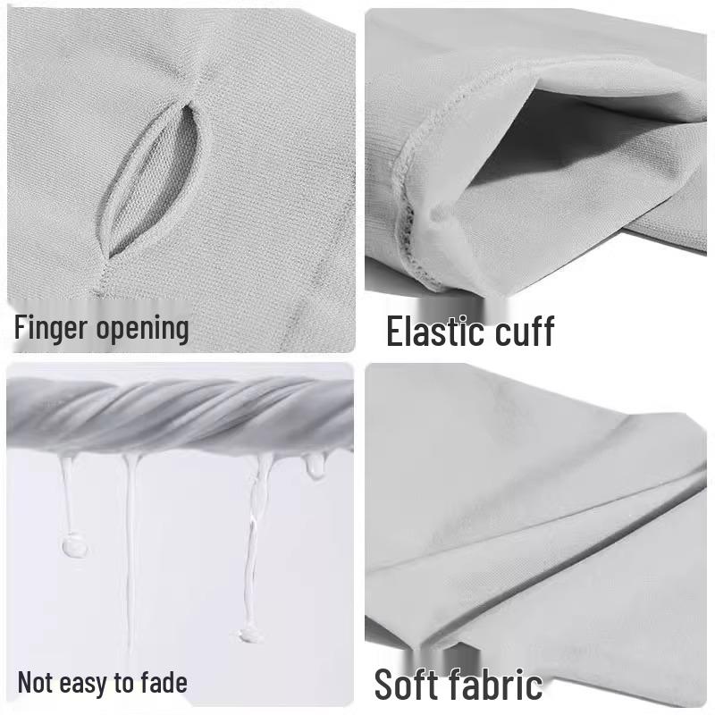 Plus Size Breathable Summer UV Protection Cycling Arm Sleeves - Lightweight & Loose Fit