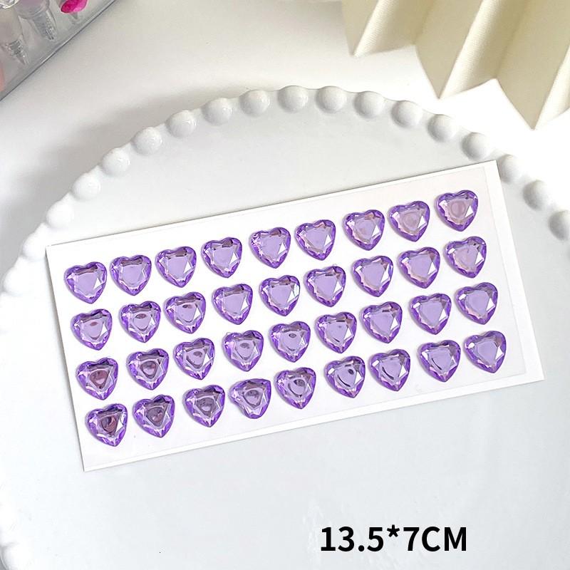 Colored Self-adhesive Rhinestones Sticker Children's Stage Show DIY Face Eye Decoration Acrylic Crystal Diamond Tattoo Sticker