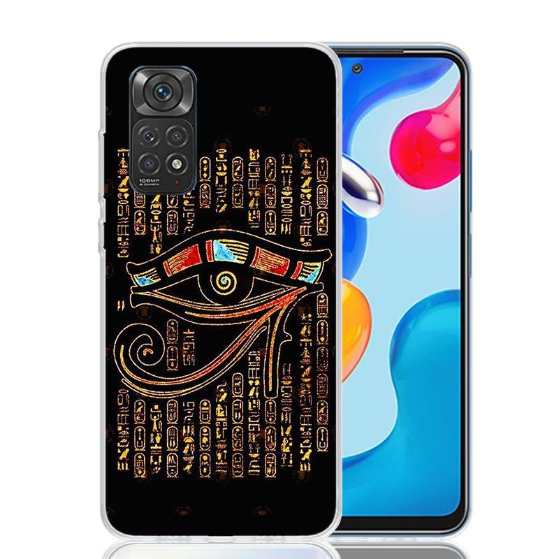 Священный Глаз Гора Египет Фреска Чехол для Телефона Для Xiaomi Redmi Note 15 14 13 12S 12 Pro Plus 11S 11E 11 11T 10S 10 Искусство Мягкий Узор