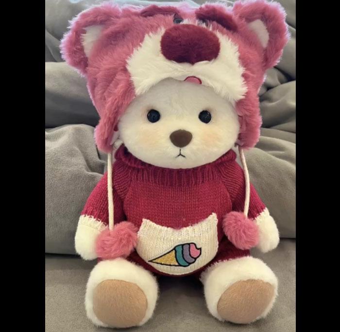 Плюшевая игрушка Лина Медведь 30 см с пижамой для переодевания