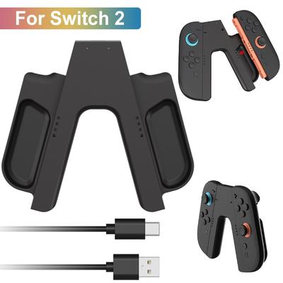 Для Nintendo Switch 2 Контроллеры Joy-Con Магнитная Зарядная Станция Док-станция для Зарядки TypeC со Светодиодным Индикатором Игровые Аксессуары