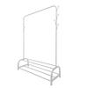 Premium Rack 2 Stand Nyana Home Coat Rack 158x110x39cm, 1 Hanging Bar 8 Side Hooks 2 Lower Shelves