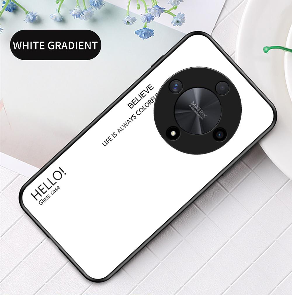 Чехол для Honor X9B X 9B с градиентом Авроры, закаленное стекло, мягкая рамка, задняя крышка, чехол для телефона