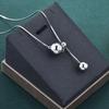 High-end Ins Style Geometric Long Necklace For Women Featuring Magnetic Ball And Disc Designs
