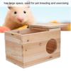 Natural Safety Wood Pets Animal Chinchilla Squirrel Mating Breeding Box Nesting House Cage