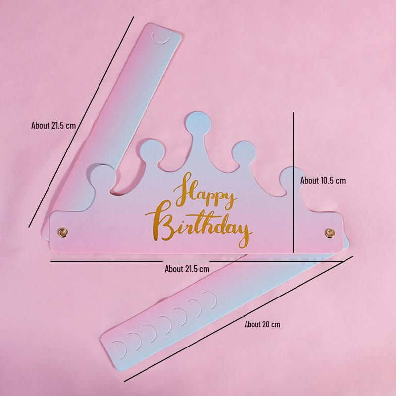 Золотая корона на день рождения для взрослых и детей - складной головной убор для вечеринки в виде торта